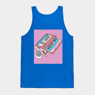 Old Colorful Stylish Retro Music Radios Tank Top